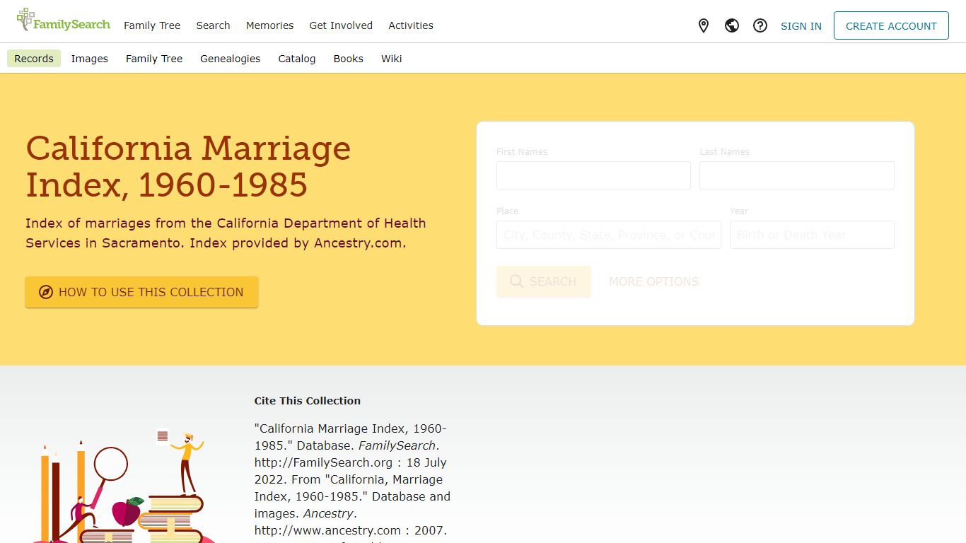 California Marriage Index, 1960-1985 • FamilySearch